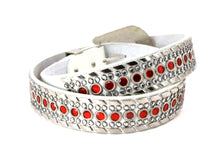 Cargar imagen en el visor de la galería, Rhinestone Belt - #1001 Genuine Leather Flashy Bling Western Cowgirl -2