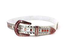 Cargar imagen en el visor de la galería, Rhinestone Belt - #1001 Genuine Leather Flashy Bling Western Cowgirl -2