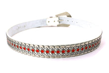 Cargar imagen en el visor de la galería, Rhinestone Belt - #1001 Genuine Leather Flashy Bling Western Cowgirl -2