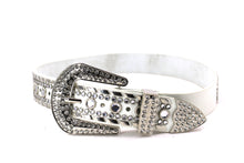 Cargar imagen en el visor de la galería, Rhinestone Belt - #1001 Genuine Leather Flashy Bling Western Cowgirl -2
