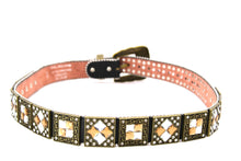 Load image into Gallery viewer, Rhinestone Belt - #201 Brass Gold Longhorn Buckle w Big Rhinestone