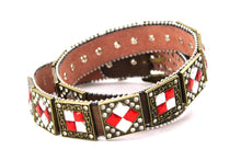Load image into Gallery viewer, Rhinestone Belt - #201 Brass Gold Longhorn Buckle w Big Rhinestone