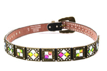 Load image into Gallery viewer, Rhinestone Belt - #201 Brass Gold Longhorn Buckle w Big Rhinestone