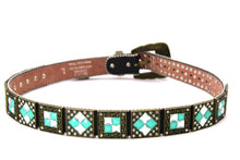Load image into Gallery viewer, Rhinestone Belt - #201 Brass Gold Longhorn Buckle w Big Rhinestone