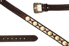 Load image into Gallery viewer, Concho Belt- #2601 Gold Berry