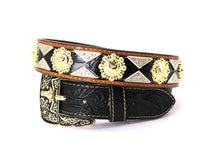 Load image into Gallery viewer, Concho Belt- #2601 Gold Berry