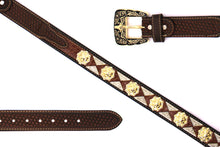 Load image into Gallery viewer, Concho Belt- #2601 Gold Berry