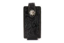 Load image into Gallery viewer, Phone Holster- #341 Floral Elastic Panel Magnetic Closure Phone Case Size L