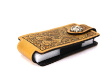 Load image into Gallery viewer, Phone Holster- #341 Floral Elastic Panel Magnetic Closure Phone Case Size L