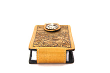 Load image into Gallery viewer, Phone Holster- #341 Floral Elastic Panel Magnetic Closure Phone Case Size L