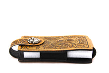 Load image into Gallery viewer, Phone Holster- #341 Floral Elastic Panel Magnetic Closure Phone Case Size L