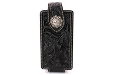 Load image into Gallery viewer, Phone Holster- #341 Floral Elastic Panel Magnetic Closure Phone Case Size L