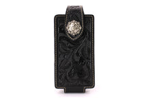 Load image into Gallery viewer, Phone Holster- #341 Floral Elastic Panel Magnetic Closure Phone Case Size L