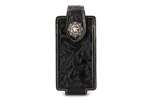 Load image into Gallery viewer, Phone Holster- #341 Floral Elastic Panel Magnetic Closure Phone Case Size L