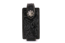 Load image into Gallery viewer, Phone Holster- #342 Floral Elastic Panel Magnetic Closure Phone Case Size M