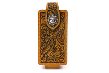 Load image into Gallery viewer, Phone Holster- #342 Floral Elastic Panel Magnetic Closure Phone Case Size M