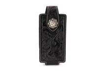 Load image into Gallery viewer, Phone Holster- #342 Floral Elastic Panel Magnetic Closure Phone Case Size M