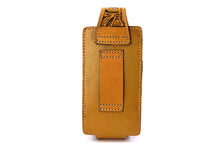 Load image into Gallery viewer, Phone Holster- #342 Floral Elastic Panel Magnetic Closure Phone Case Size M