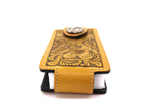 Load image into Gallery viewer, Phone Holster- #342 Floral Elastic Panel Magnetic Closure Phone Case Size M