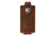Load image into Gallery viewer, Phone Holster- #342 Floral Elastic Panel Magnetic Closure Phone Case Size M