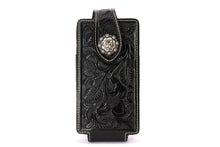 Load image into Gallery viewer, Phone Holster- #342 Floral Elastic Panel Magnetic Closure Phone Case Size M