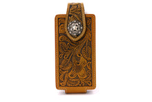 Load image into Gallery viewer, Phone Holster- #342 Floral Elastic Panel Magnetic Closure Phone Case Size M