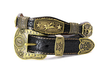 Load image into Gallery viewer, Buckle- 3p7 Bronze Brass or Chrome Silver Fits 1.5''-Bull Rider