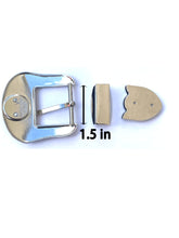 Cargar imagen en el visor de la galería, Buckle- 3p7 Bronze Brass or Chrome Silver Fits 1.5''-Longhorn