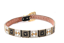 Cargar imagen en el visor de la galería, Rhinestone Belt - #408 Longhorn Buckle Longhorn or Horse Concho