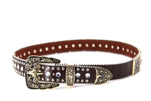 Cargar imagen en el visor de la galería, Rhinestone Belt - #408 Longhorn Buckle Longhorn or Horse Concho