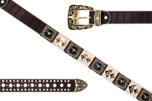 Cargar imagen en el visor de la galería, Rhinestone Belt - #408 Longhorn Buckle Longhorn or Horse Concho