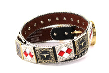 Cargar imagen en el visor de la galería, Rhinestone Belt - #408 Longhorn Buckle Longhorn or Horse Concho