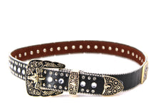 Cargar imagen en el visor de la galería, Rhinestone Belt - #408 Longhorn Buckle Longhorn or Horse Concho