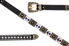 Cargar imagen en el visor de la galería, Rhinestone Belt - #408 Longhorn Buckle Longhorn or Horse Concho