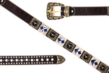 Cargar imagen en el visor de la galería, Rhinestone Belt - #408 Longhorn Buckle Longhorn or Horse Concho