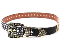 Cargar imagen en el visor de la galería, Rhinestone Belt - #408 Longhorn Buckle Longhorn or Horse Concho