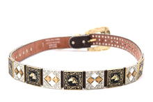 Cargar imagen en el visor de la galería, Rhinestone Belt - #408 Longhorn Buckle Longhorn or Horse Concho