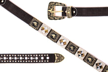 Cargar imagen en el visor de la galería, Rhinestone Belt - #408 Longhorn Buckle Longhorn or Horse Concho