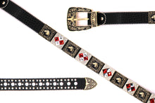 Cargar imagen en el visor de la galería, Rhinestone Belt - #408 Longhorn Buckle Longhorn or Horse Concho