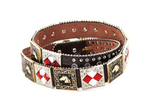 Cargar imagen en el visor de la galería, Rhinestone Belt - #408 Longhorn Buckle Longhorn or Horse Concho