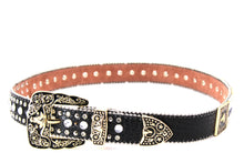 Cargar imagen en el visor de la galería, Rhinestone Belt - #408 Longhorn Buckle Longhorn or Horse Concho