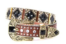 Load image into Gallery viewer, Rhinestone Belt- #501 Rhombic Diamond Stone