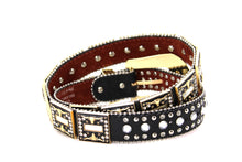 Load image into Gallery viewer, Rhinestone Belt - #505 Rhinestone Buckle w Double Longhorn
