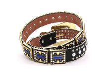 Load image into Gallery viewer, Rhinestone Belt - #505 Rhinestone Buckle w Double Longhorn
