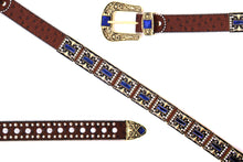 Load image into Gallery viewer, Rhinestone Belt - #505 Rhinestone Buckle w Double Longhorn