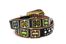 Load image into Gallery viewer, Rhinestone Belt - #505 Rhinestone Buckle w Double Longhorn
