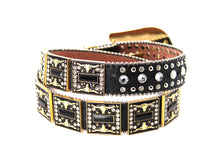 Load image into Gallery viewer, Rhinestone Belt - #505 Rhinestone Buckle w Double Longhorn
