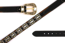 Cargar imagen en el visor de la galería, Rhinestone Belt- #507 Rhinestone Buckle w Longhorn Rhinestones & Studs