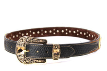 Cargar imagen en el visor de la galería, Rhinestone Belt- #507 Rhinestone Buckle w Longhorn Rhinestones & Studs