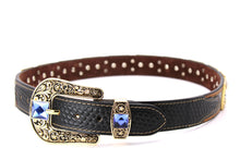 Cargar imagen en el visor de la galería, Rhinestone Belt- #507 Rhinestone Buckle w Longhorn Rhinestones & Studs
